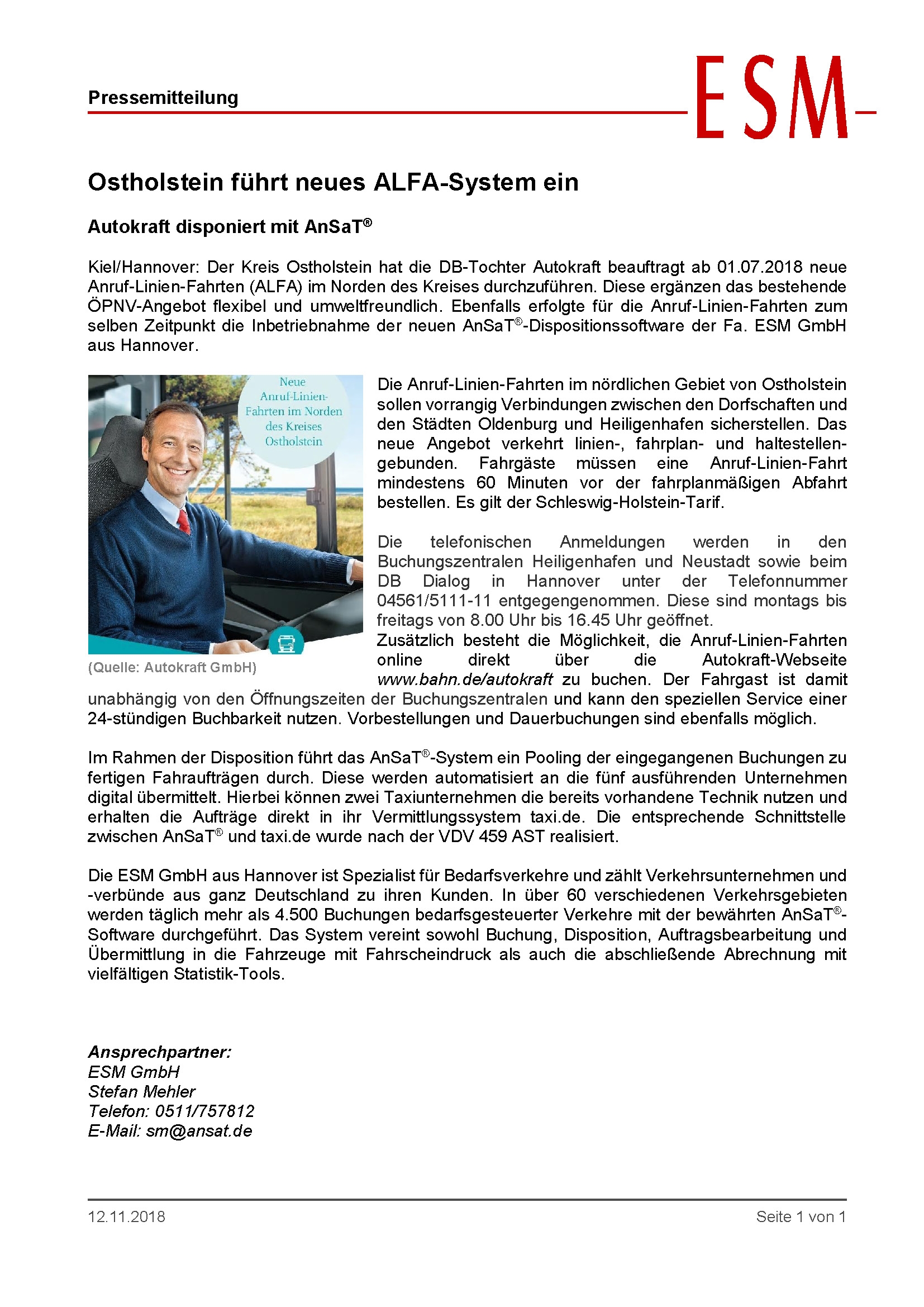 Ostholstein führt neues ALFA-System ein